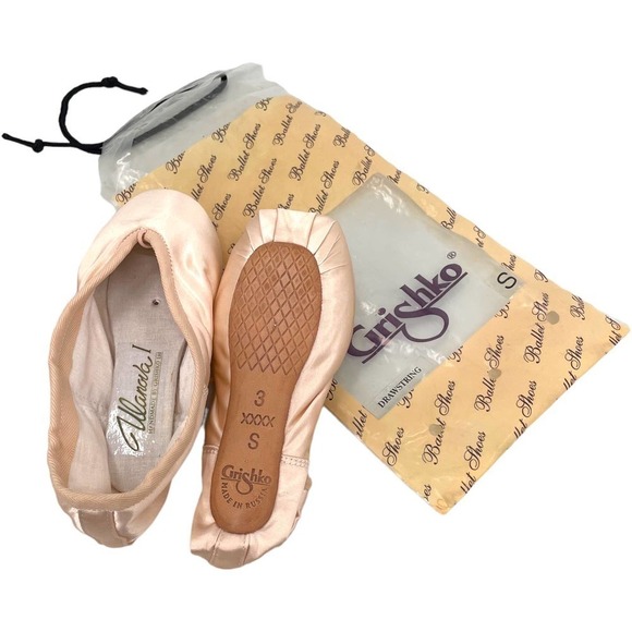 Grishko Ulanova I European Pink Soft Shank Ballet Pointe Shoe Size 3.0 4X SS - Picture 4 of 7